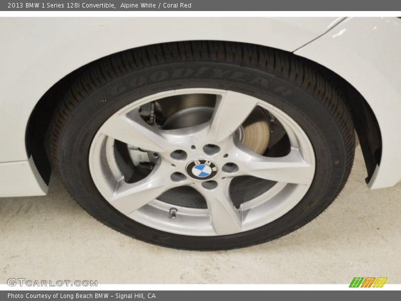 Alpine White / Coral Red 2013 BMW 1 Series 128i Convertible