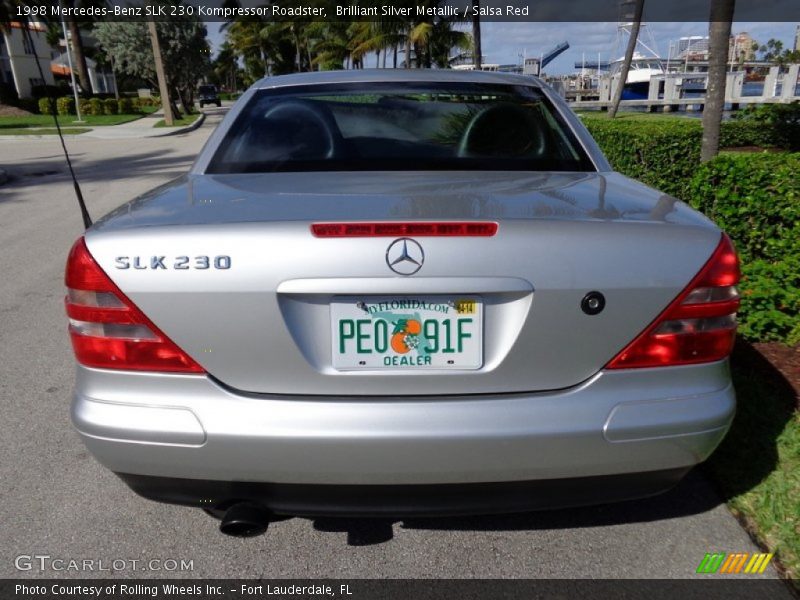 Brilliant Silver Metallic / Salsa Red 1998 Mercedes-Benz SLK 230 Kompressor Roadster