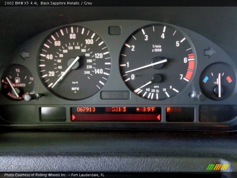 Black Sapphire Metallic / Grey 2002 BMW X5 4.4i