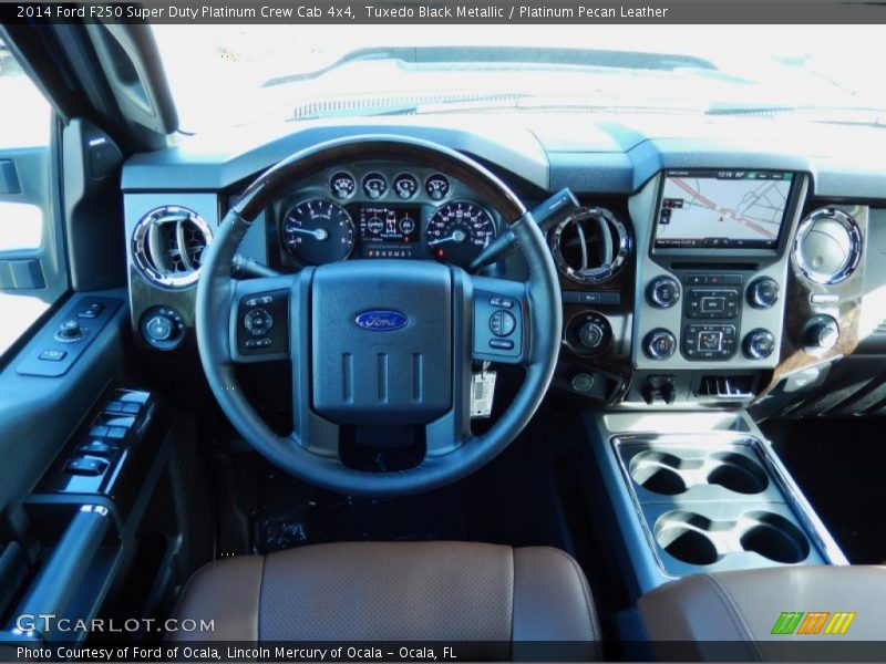 Tuxedo Black Metallic / Platinum Pecan Leather 2014 Ford F250 Super Duty Platinum Crew Cab 4x4