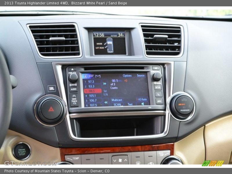 Blizzard White Pearl / Sand Beige 2013 Toyota Highlander Limited 4WD