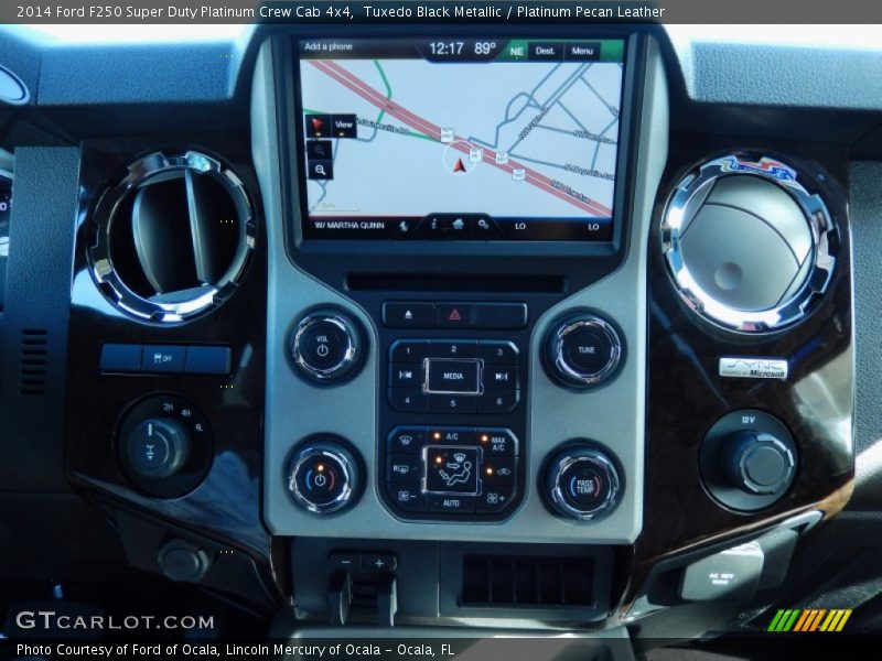 Tuxedo Black Metallic / Platinum Pecan Leather 2014 Ford F250 Super Duty Platinum Crew Cab 4x4
