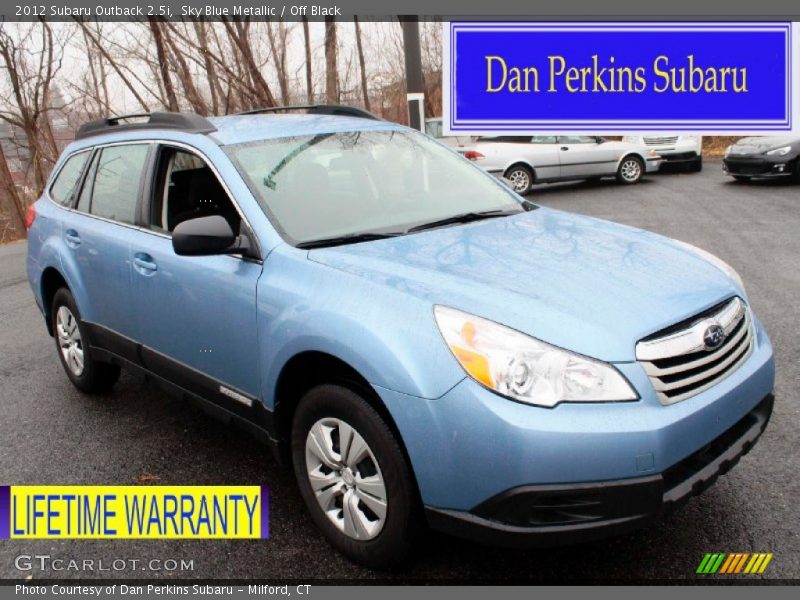 Sky Blue Metallic / Off Black 2012 Subaru Outback 2.5i