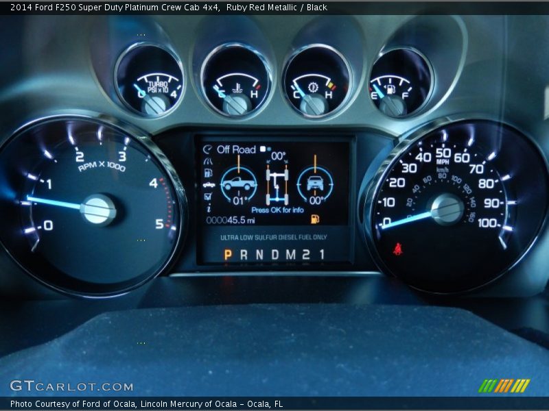 Ruby Red Metallic / Black 2014 Ford F250 Super Duty Platinum Crew Cab 4x4