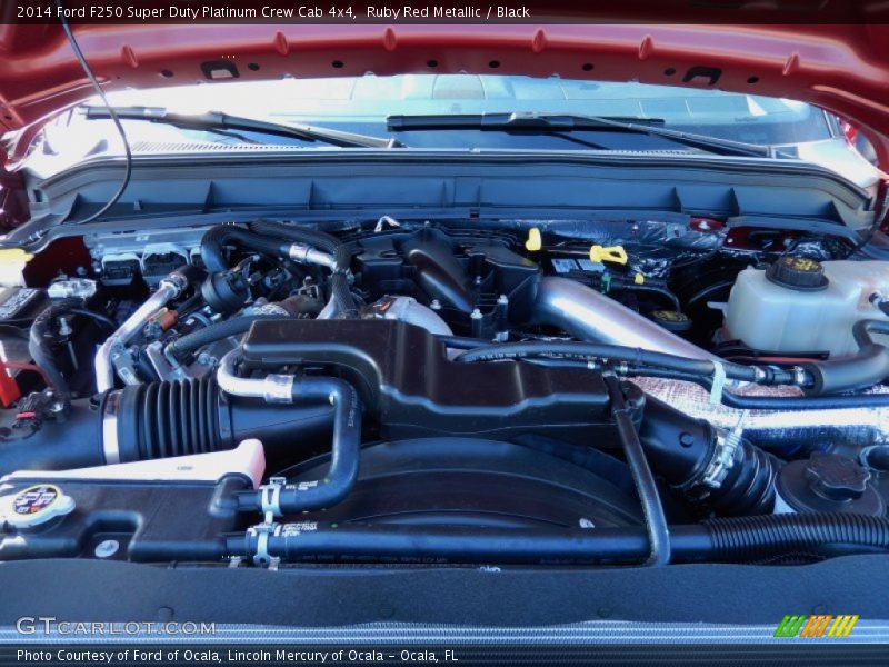 Ruby Red Metallic / Black 2014 Ford F250 Super Duty Platinum Crew Cab 4x4