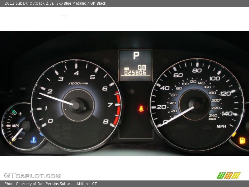Sky Blue Metallic / Off Black 2012 Subaru Outback 2.5i