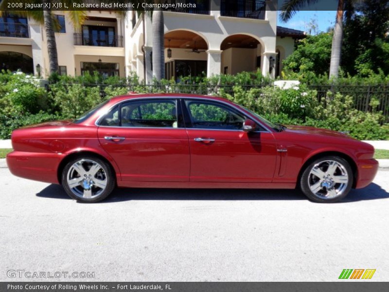 Radiance Red Metallic / Champagne/Mocha 2008 Jaguar XJ XJ8 L
