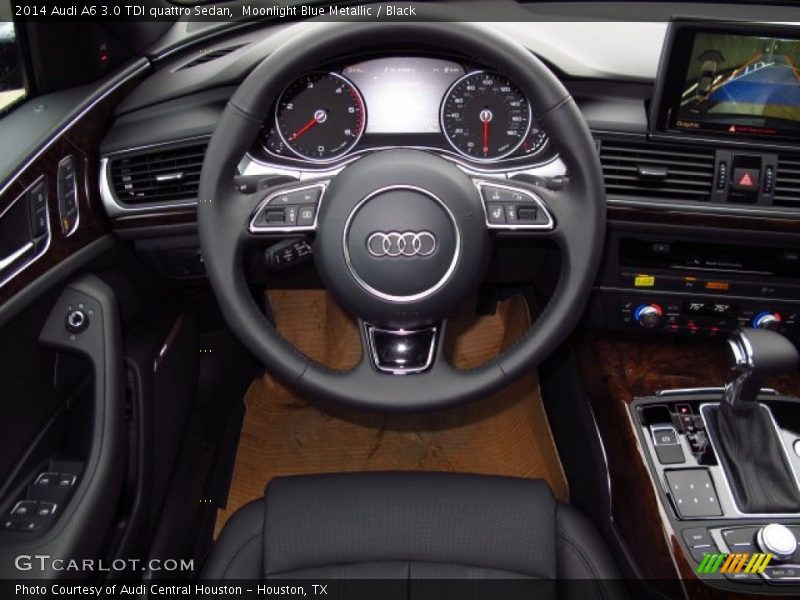 Moonlight Blue Metallic / Black 2014 Audi A6 3.0 TDI quattro Sedan