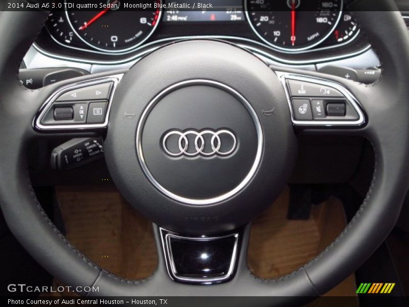 Moonlight Blue Metallic / Black 2014 Audi A6 3.0 TDI quattro Sedan