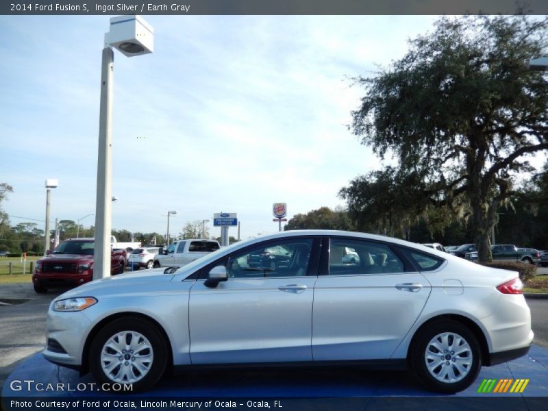 Ingot Silver / Earth Gray 2014 Ford Fusion S