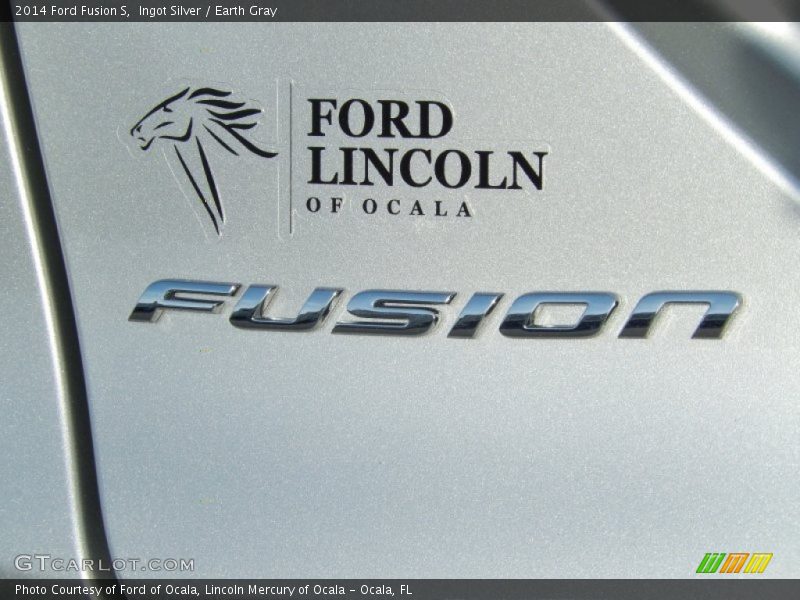 Ingot Silver / Earth Gray 2014 Ford Fusion S