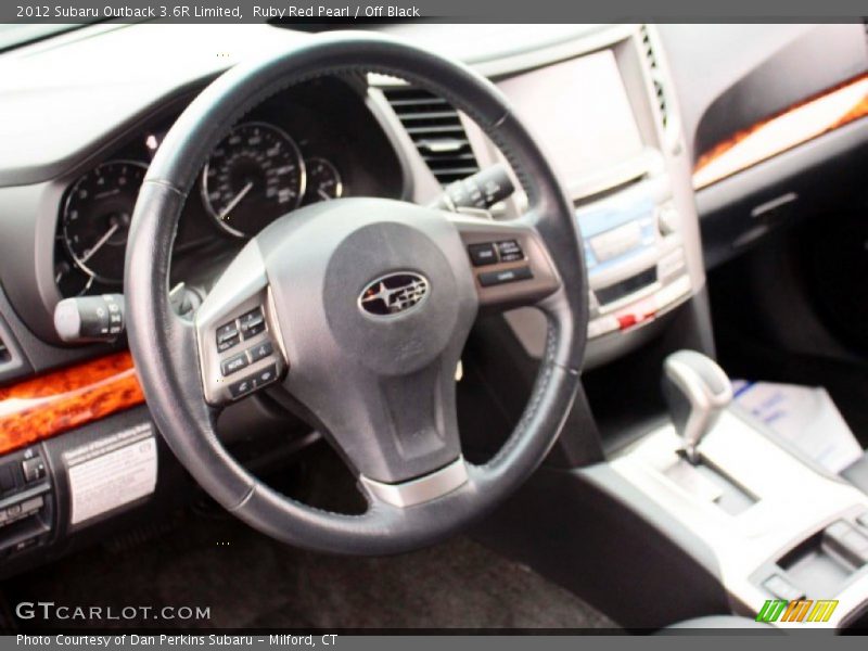 Ruby Red Pearl / Off Black 2012 Subaru Outback 3.6R Limited