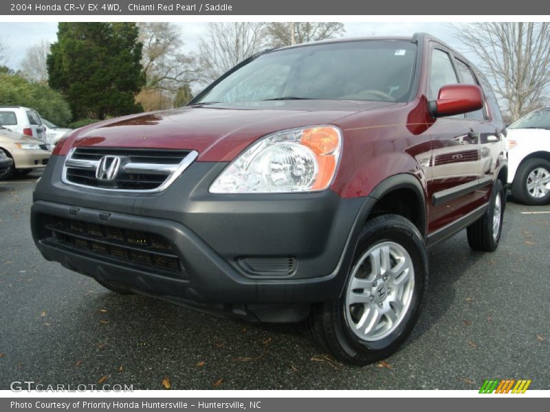Chianti Red Pearl / Saddle 2004 Honda CR-V EX 4WD