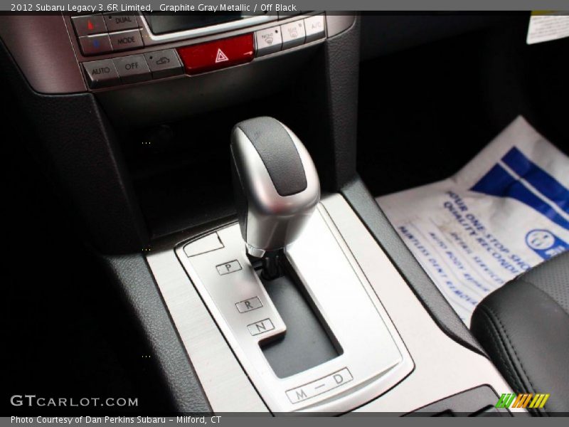 Graphite Gray Metallic / Off Black 2012 Subaru Legacy 3.6R Limited