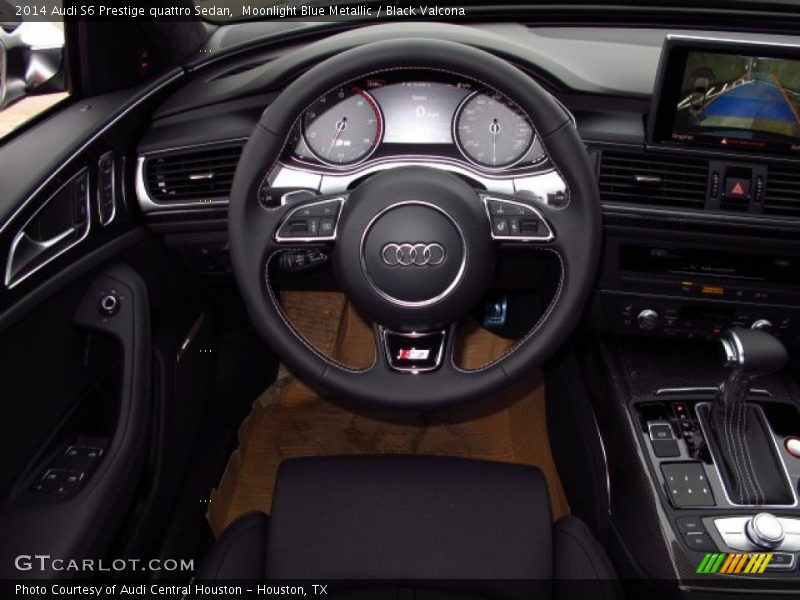 Moonlight Blue Metallic / Black Valcona 2014 Audi S6 Prestige quattro Sedan