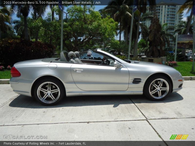 Brilliant Silver Metallic / Ash 2003 Mercedes-Benz SL 500 Roadster