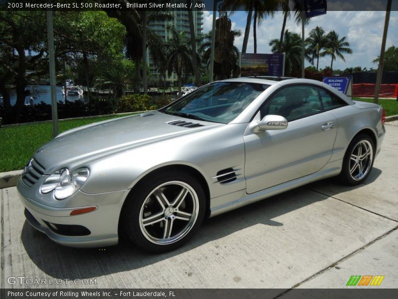 Brilliant Silver Metallic / Ash 2003 Mercedes-Benz SL 500 Roadster