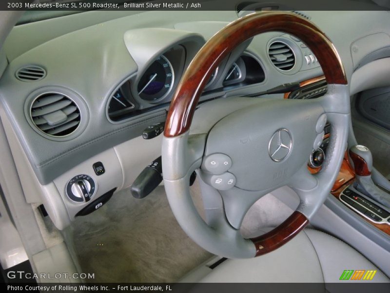 Brilliant Silver Metallic / Ash 2003 Mercedes-Benz SL 500 Roadster