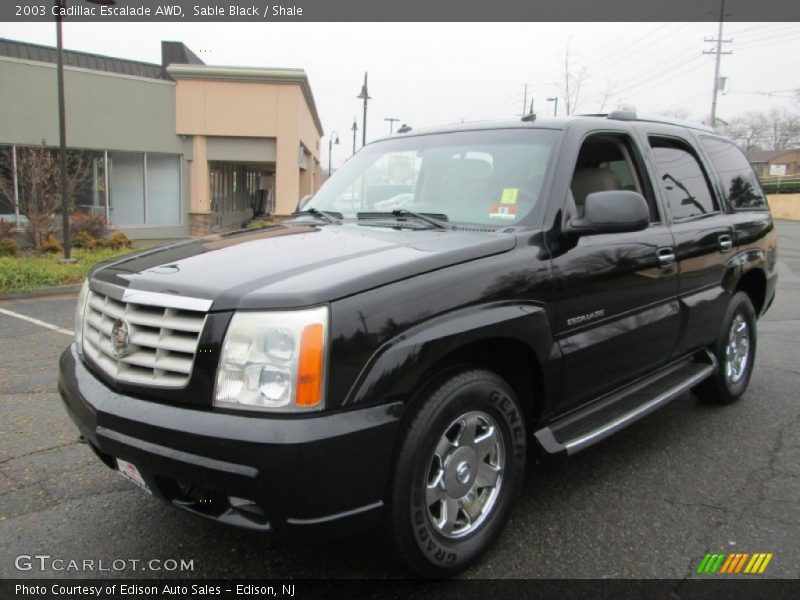 Sable Black / Shale 2003 Cadillac Escalade AWD