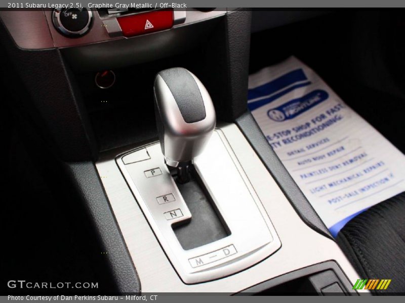 Graphite Gray Metallic / Off-Black 2011 Subaru Legacy 2.5i
