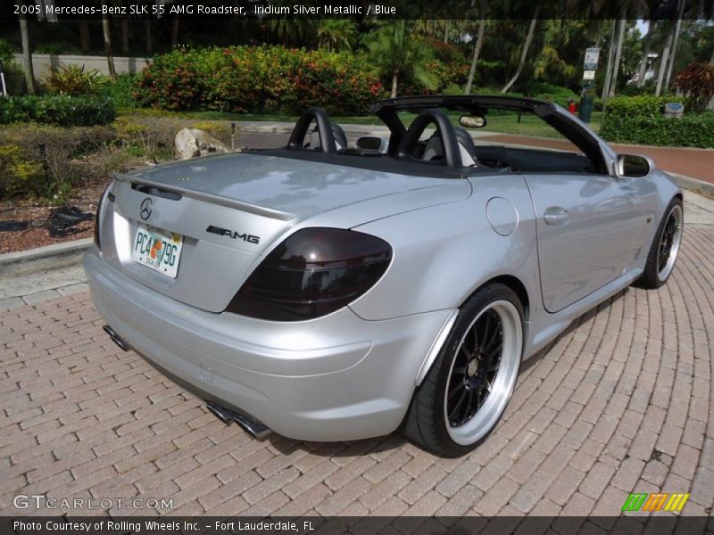 Iridium Silver Metallic / Blue 2005 Mercedes-Benz SLK 55 AMG Roadster