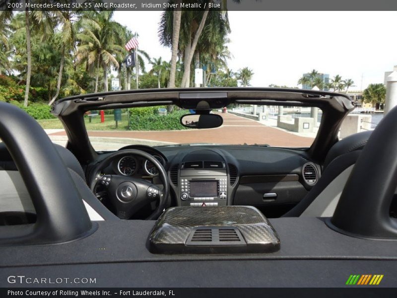 Iridium Silver Metallic / Blue 2005 Mercedes-Benz SLK 55 AMG Roadster