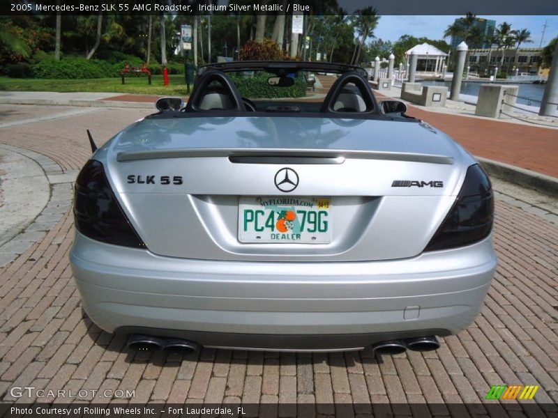 Iridium Silver Metallic / Blue 2005 Mercedes-Benz SLK 55 AMG Roadster