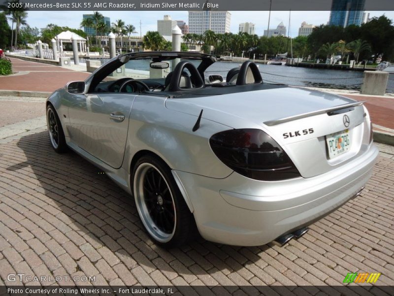 Iridium Silver Metallic / Blue 2005 Mercedes-Benz SLK 55 AMG Roadster