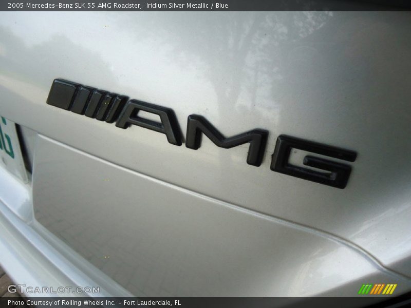 Iridium Silver Metallic / Blue 2005 Mercedes-Benz SLK 55 AMG Roadster