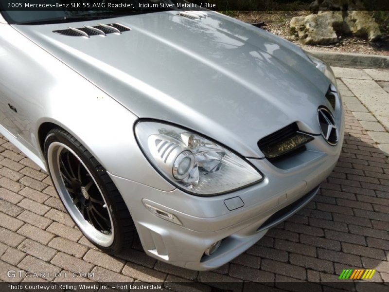 Iridium Silver Metallic / Blue 2005 Mercedes-Benz SLK 55 AMG Roadster