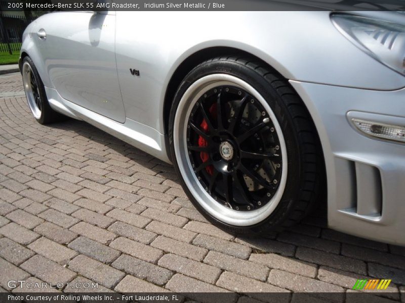 Iridium Silver Metallic / Blue 2005 Mercedes-Benz SLK 55 AMG Roadster