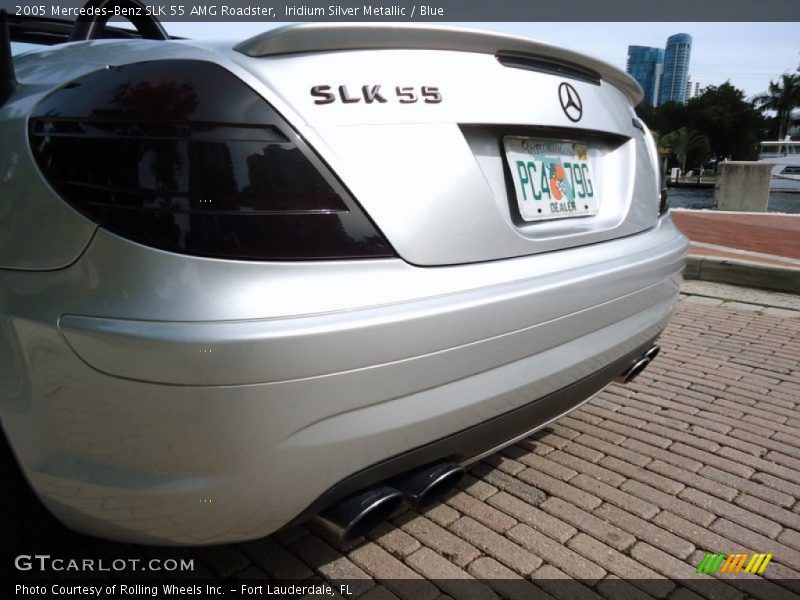 Iridium Silver Metallic / Blue 2005 Mercedes-Benz SLK 55 AMG Roadster