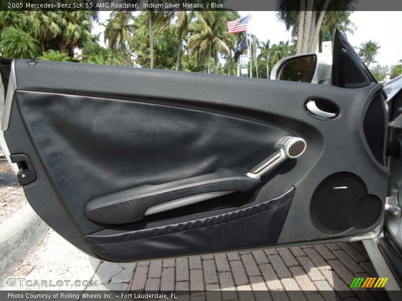 Iridium Silver Metallic / Blue 2005 Mercedes-Benz SLK 55 AMG Roadster
