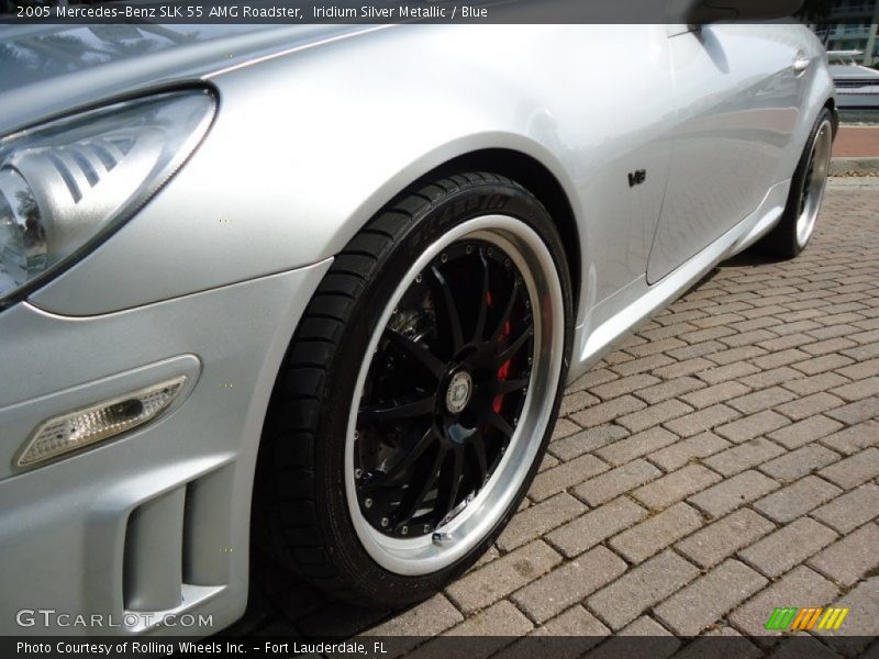 Iridium Silver Metallic / Blue 2005 Mercedes-Benz SLK 55 AMG Roadster