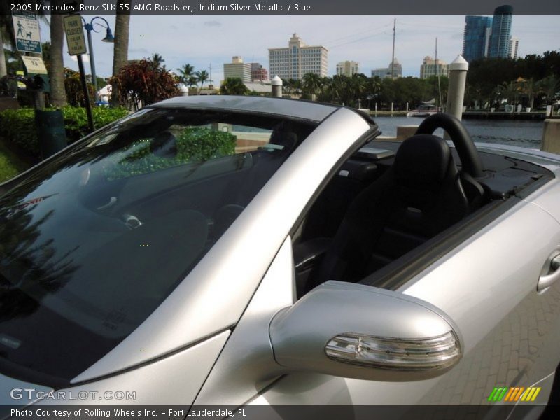 Iridium Silver Metallic / Blue 2005 Mercedes-Benz SLK 55 AMG Roadster