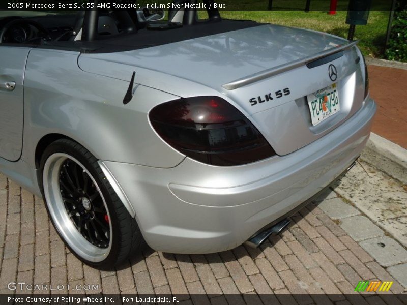 Iridium Silver Metallic / Blue 2005 Mercedes-Benz SLK 55 AMG Roadster