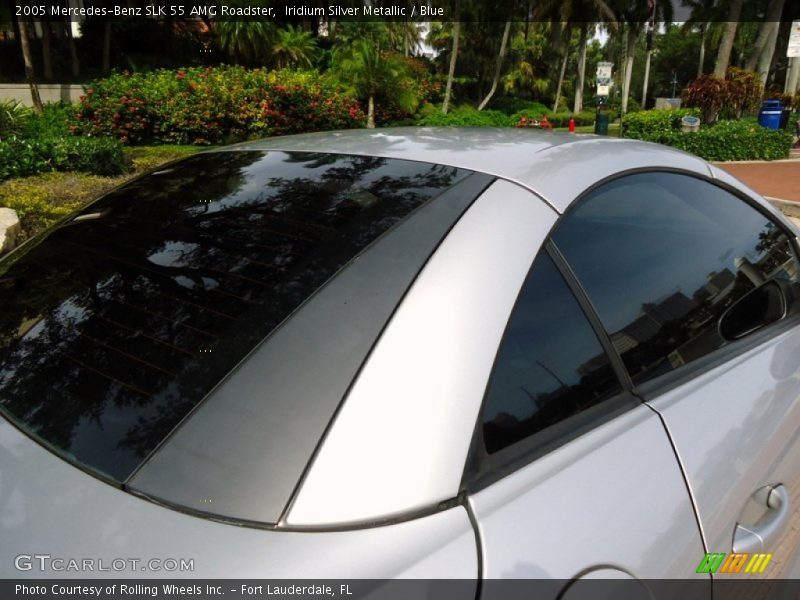 Iridium Silver Metallic / Blue 2005 Mercedes-Benz SLK 55 AMG Roadster