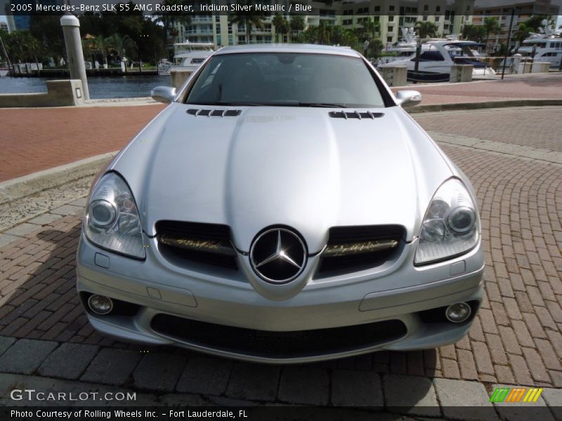 Iridium Silver Metallic / Blue 2005 Mercedes-Benz SLK 55 AMG Roadster