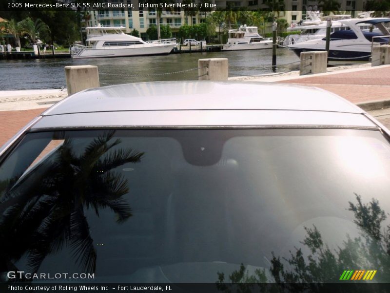 Iridium Silver Metallic / Blue 2005 Mercedes-Benz SLK 55 AMG Roadster