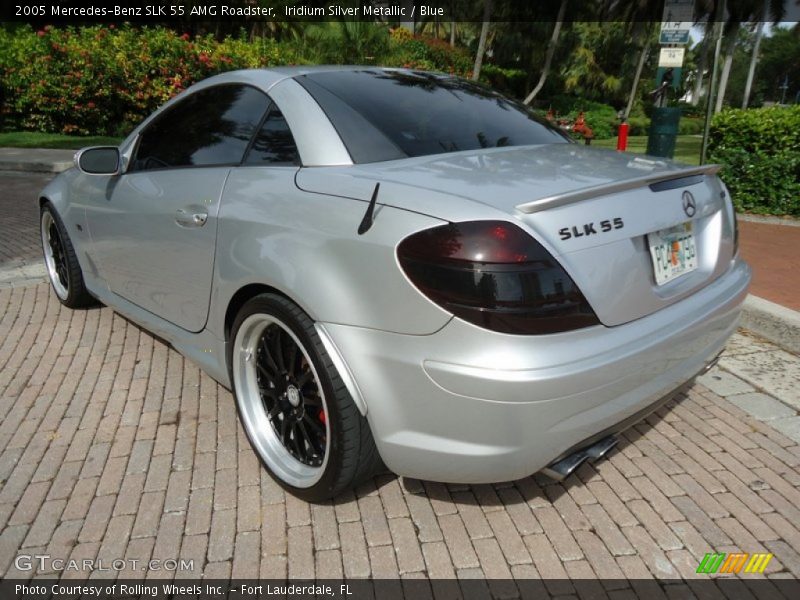 Iridium Silver Metallic / Blue 2005 Mercedes-Benz SLK 55 AMG Roadster