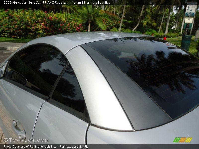 Iridium Silver Metallic / Blue 2005 Mercedes-Benz SLK 55 AMG Roadster