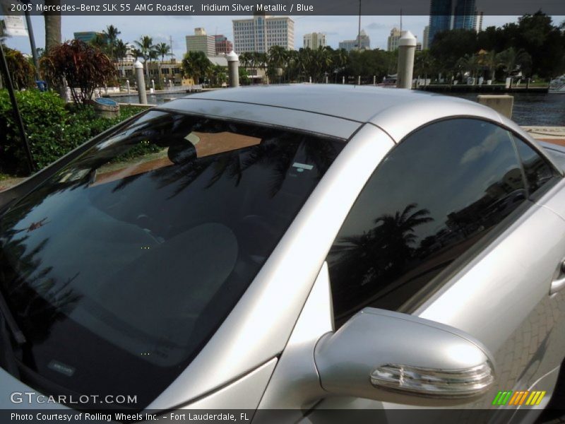 Iridium Silver Metallic / Blue 2005 Mercedes-Benz SLK 55 AMG Roadster