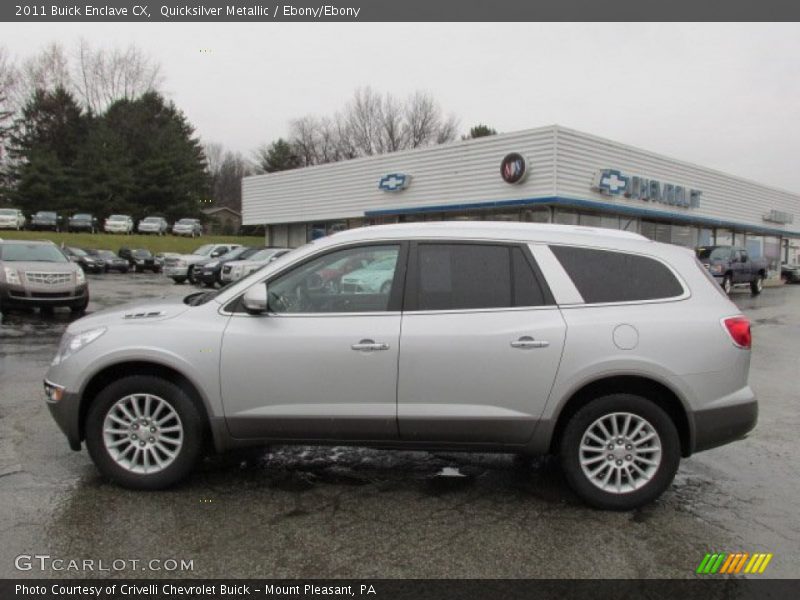 Quicksilver Metallic / Ebony/Ebony 2011 Buick Enclave CX