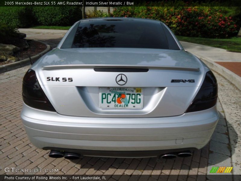 Iridium Silver Metallic / Blue 2005 Mercedes-Benz SLK 55 AMG Roadster