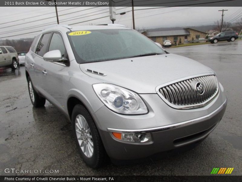 Quicksilver Metallic / Ebony/Ebony 2011 Buick Enclave CX