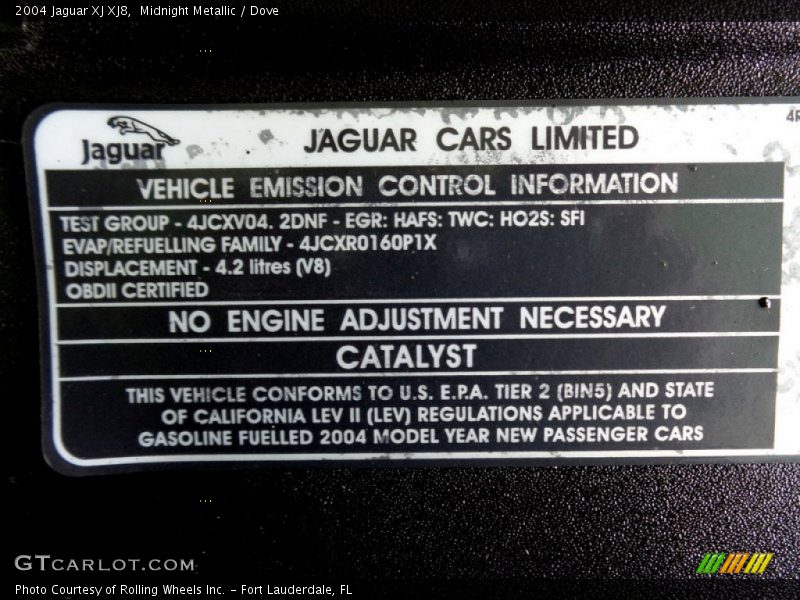 Midnight Metallic / Dove 2004 Jaguar XJ XJ8