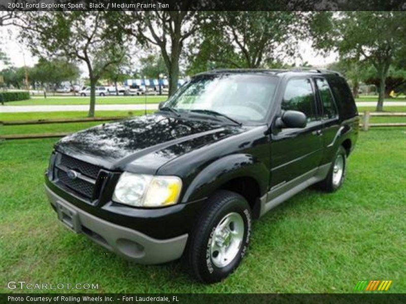 Black / Medium Prairie Tan 2001 Ford Explorer Sport