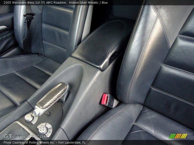 Iridium Silver Metallic / Blue 2005 Mercedes-Benz SLK 55 AMG Roadster
