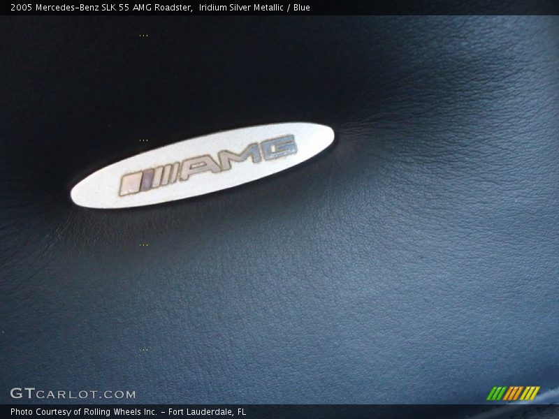 Iridium Silver Metallic / Blue 2005 Mercedes-Benz SLK 55 AMG Roadster