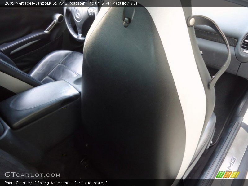 Iridium Silver Metallic / Blue 2005 Mercedes-Benz SLK 55 AMG Roadster